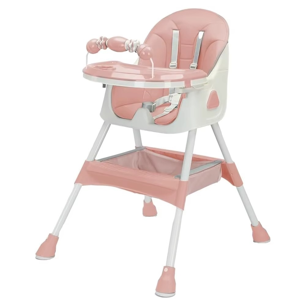 Baby Hochstuhl 3-in-1, faltbarer tragbarer Baby Sitzerhöhung Ess- & Spiel-Wandelhochstuhl