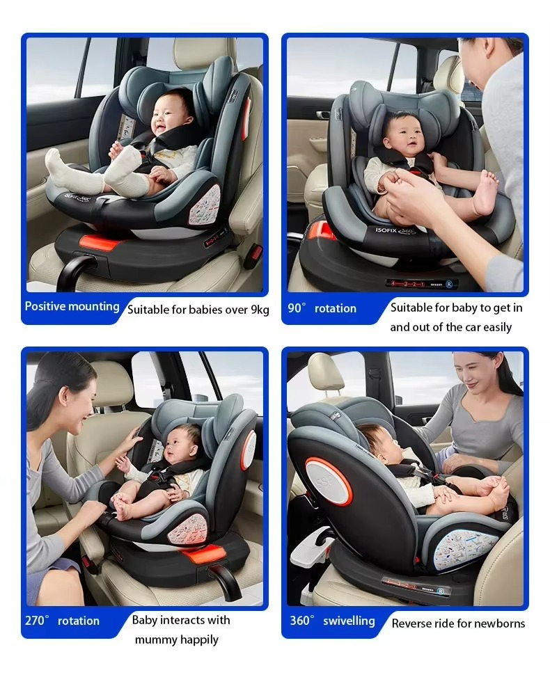 Kindersitz Babyschale drehbar 360° ISOFIX 0-12 Jahre
