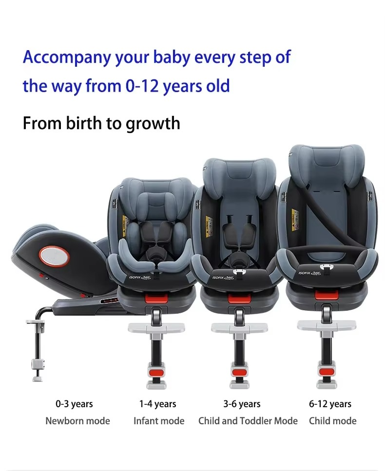 Kindersitz Babyschale drehbar 360° ISOFIX 0-12 Jahre