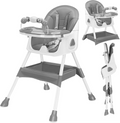 Baby HighChair 3-in-1 , Foldable Portable Baby Booster Chair Eat & Play Convertible High Chair
