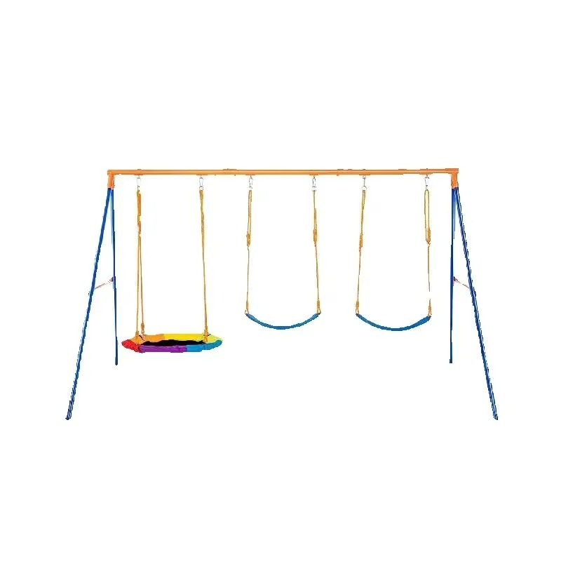 3-in-1 Kinder-Schaukelset für den Garten – Robuster Outdoor-Spielplatz für 3 Kinder, verstellbar & tragbar, 270 kg Tragfähigkeit