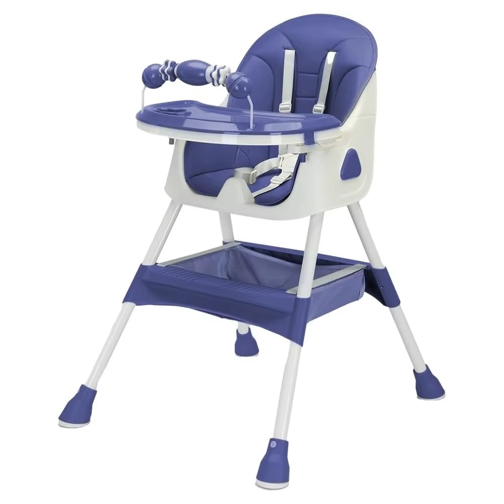 Baby HighChair 3-in-1 , Foldable Portable Baby Booster Chair Eat & Play Convertible High Chair